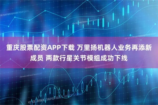 重庆股票配资APP下载 万里扬机器人业务再添新成员 两款行星关节模组成功下线