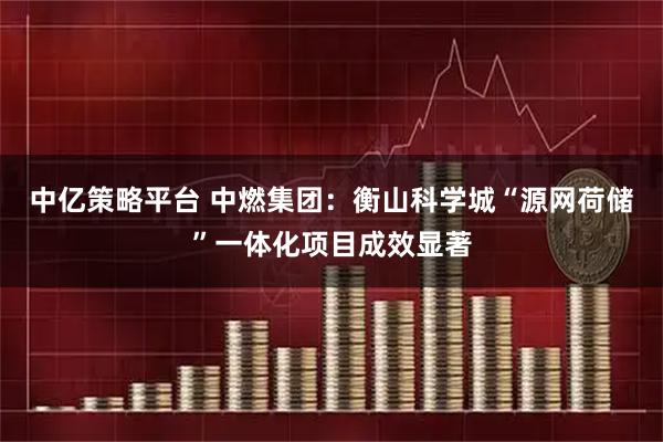 中亿策略平台 中燃集团：衡山科学城“源网荷储”一体化项目成效显著