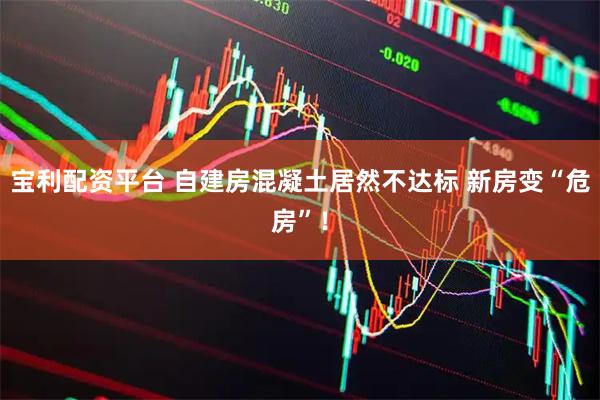宝利配资平台 自建房混凝土居然不达标 新房变“危房”！